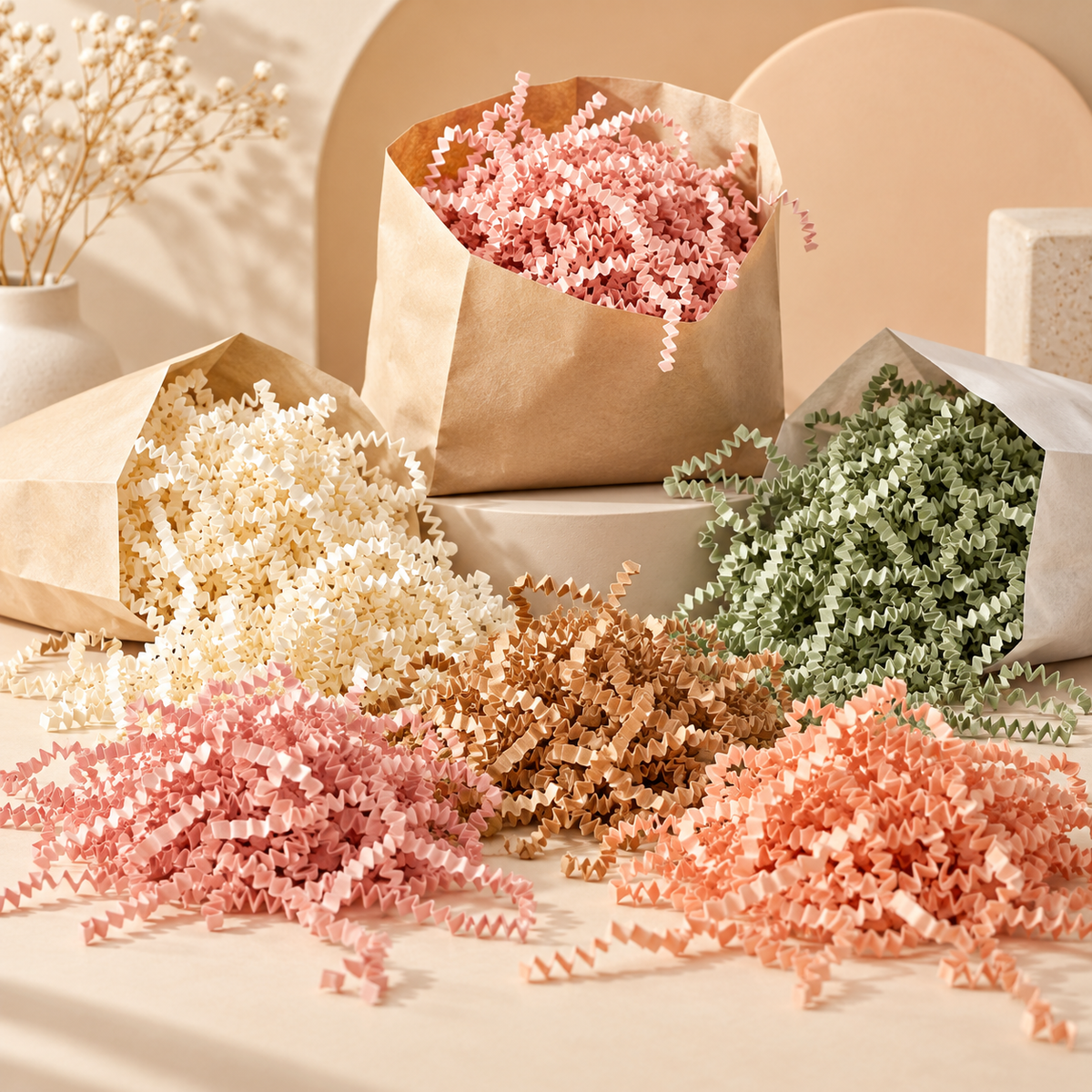 Colorful Crinkle Paper Gift Box Filler