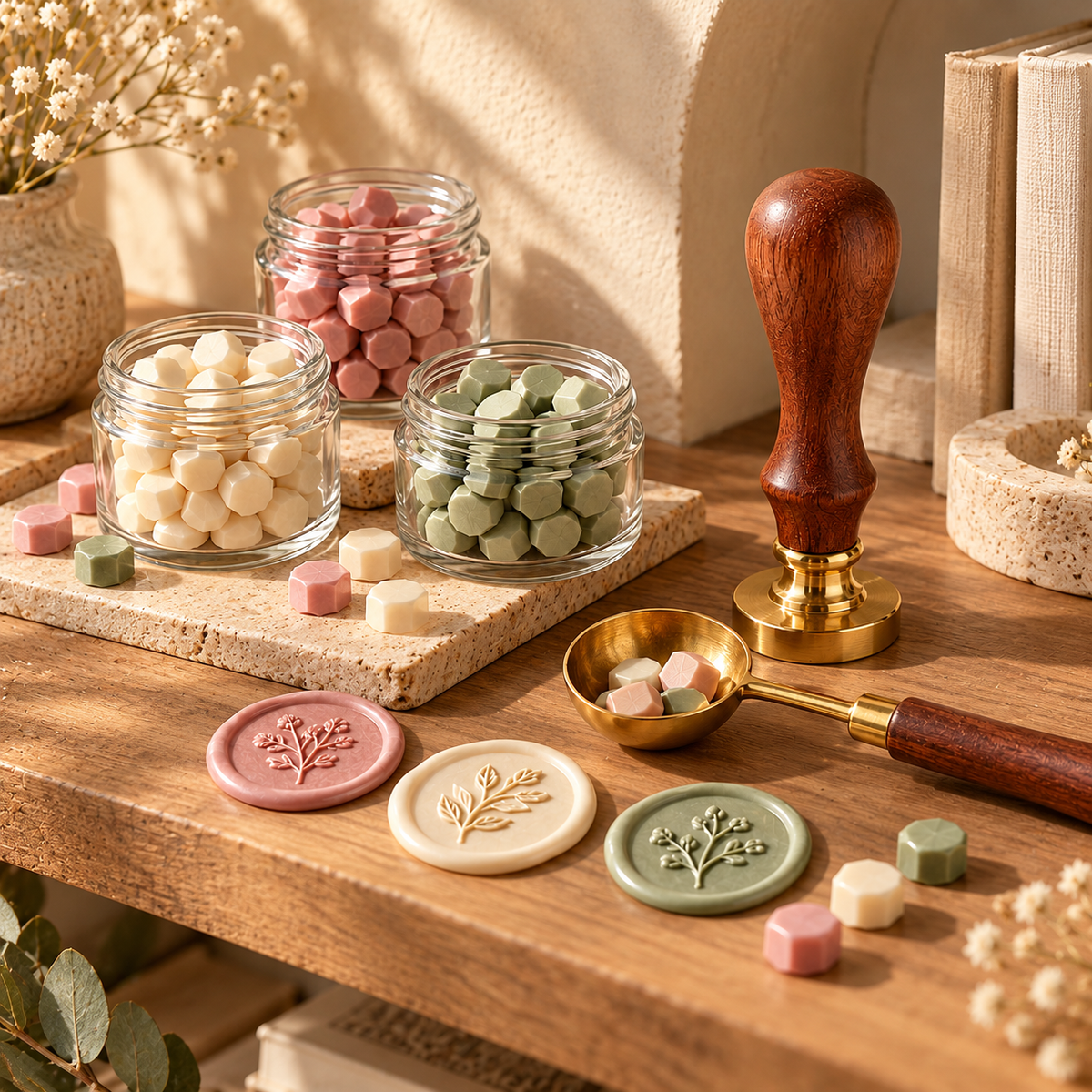 Vintage Botanical Wax Seal Stamp Kit