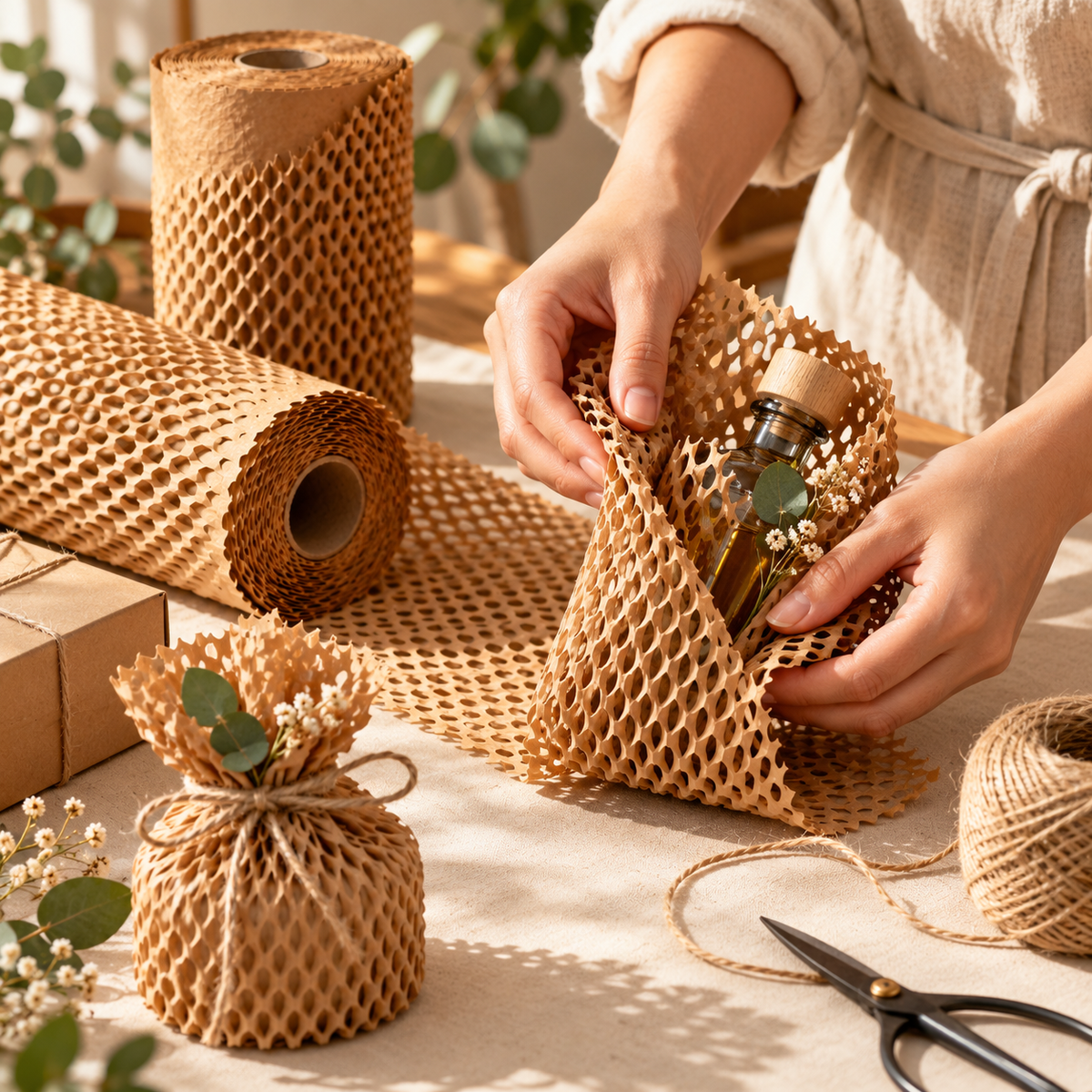 Eco-Friendly Honeycomb Kraft Wrapping Paper