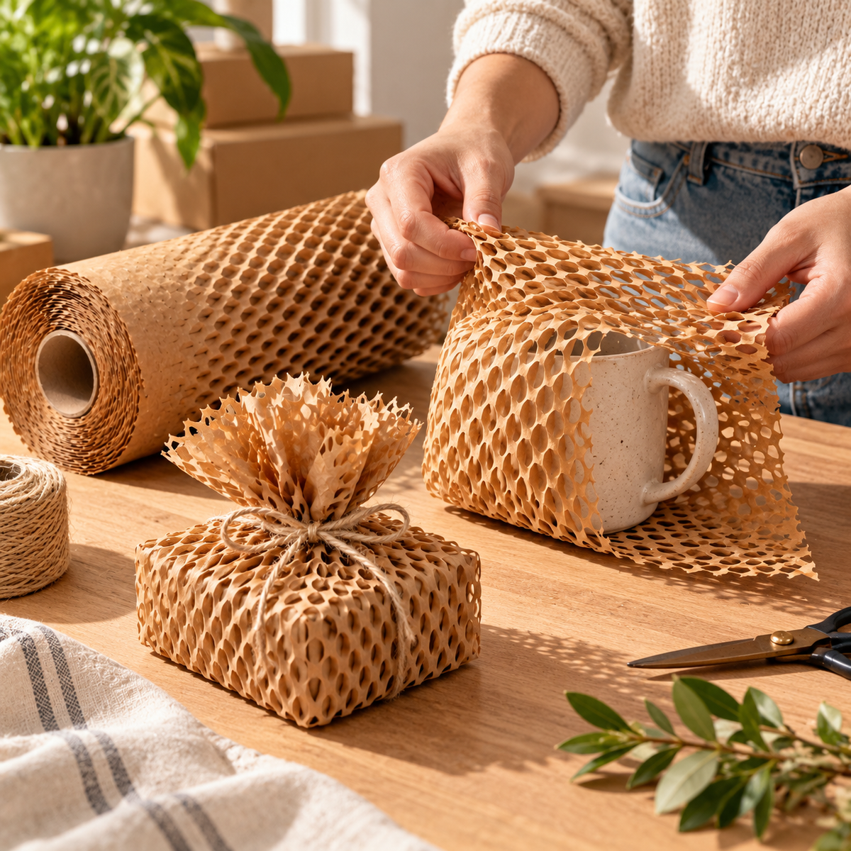 Eco-Friendly Honeycomb Kraft Wrapping Paper