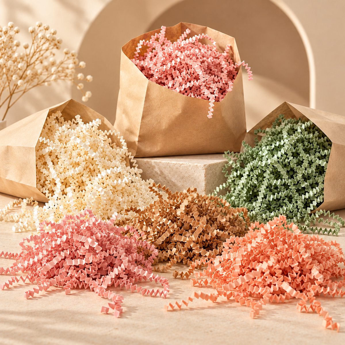 Colorful Crinkle Paper Gift Box Filler